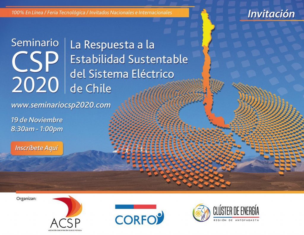 Seminario CSP 2020: Concentración solar de potencia y la sustentabilidad