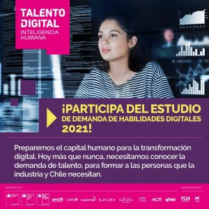 Participa en el Estudio de Demanda Talento Digital 2021 de Habilidades Digitales e Inteligencia Humana de Talento Digital para Chile.